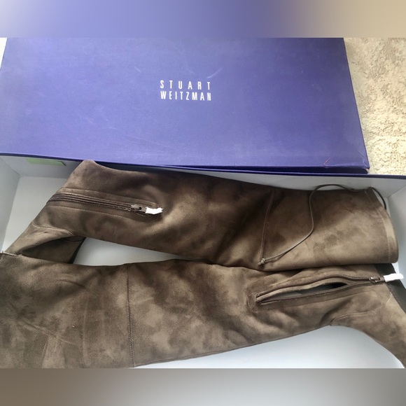 Stuart Weitzman  PLAYTIME Over The Knee Boot Thigh High Brown Suede - Picture 6 of 8